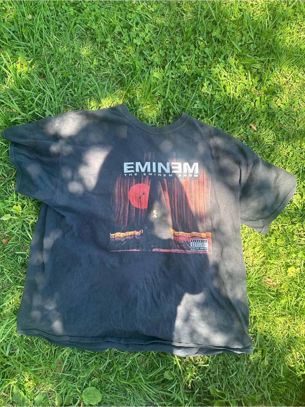 Eminem The Eminem Show Bleach Dye Graphic Tee - Black Distressed - Men’s XL